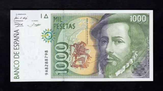 F.c. 1000 Pesetas  1992 , Serie 9A , S/C .