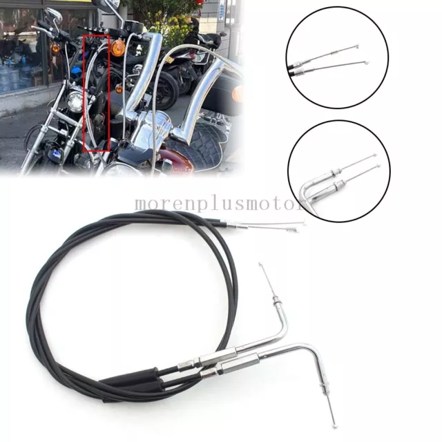 Wolfram Steel Throttle Cable for Harley Sportster Dyna Road King Electra Glide