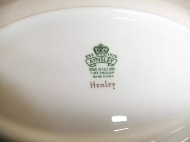 c4 Porcelain Aynsley - Henley PLAIN RIM - fine bone china tableware - 9B4D 3