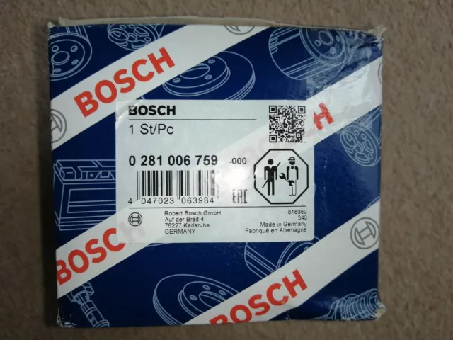 BOSCH 0281006759 Air Mass Flow Meter. Audi Seat Skoda VW - SEE FULL DESCRIPTION