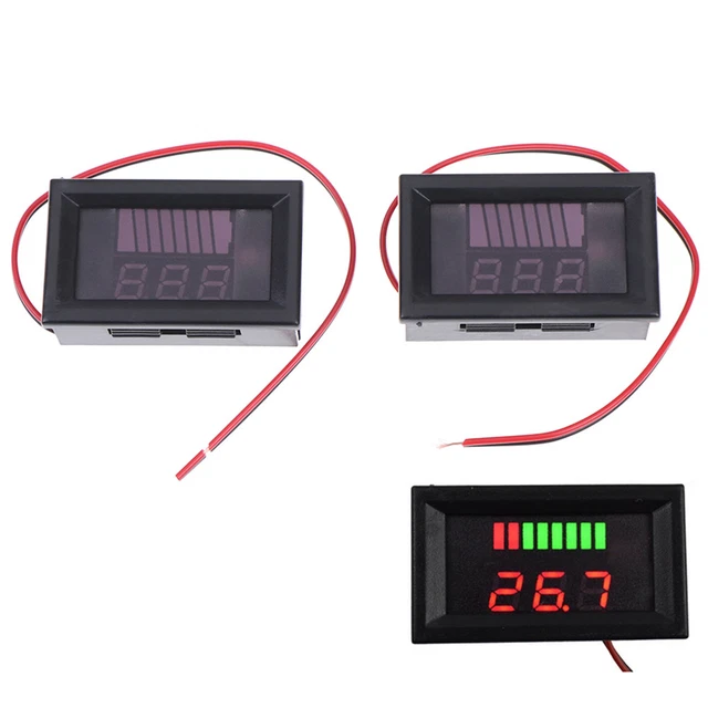 Create Idea 3 Pezzi Indicatore Di Livello Batteria 2S Li-Ion 7.4-8.4V – Modulo LED 5 Barre Per Batterie Al Litio E Piombo