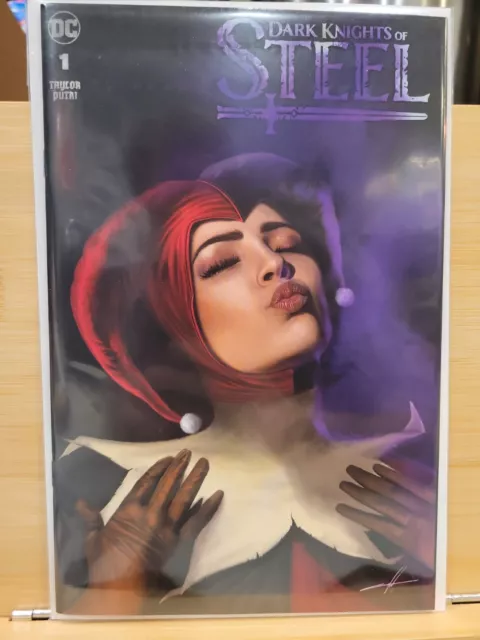 Dark Knights of Steel #1 Carla Cohen Trade Variant Cover Harley Quinn