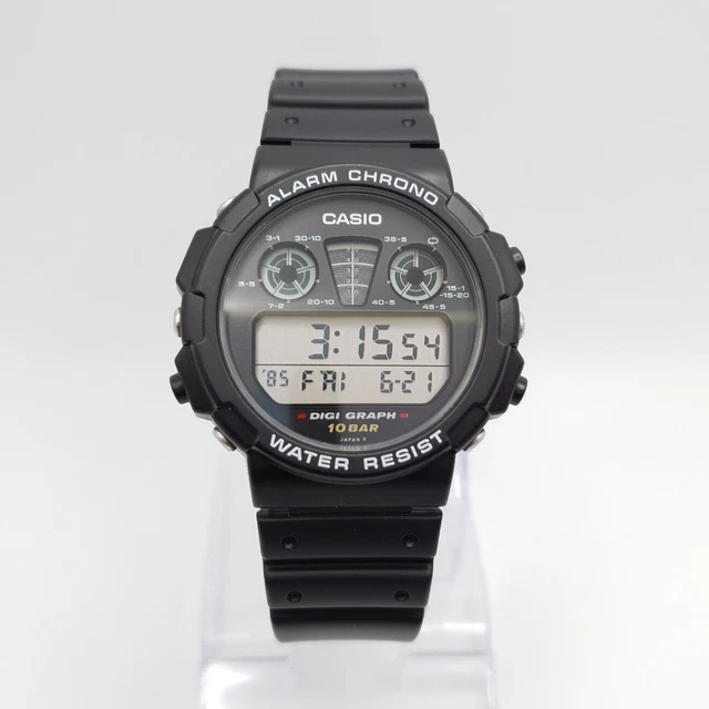 NOS CASIO DGW-30 Digi Graph Alarm Chrono Watch Vintage Japan 1998 £295. ...