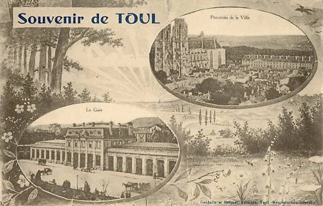 Cpa Tourist Souvenir Of Toul La Gare Panorama