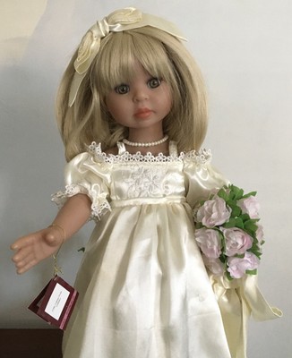 1999 Ashton Drake Precious Moments Doll in White Satin Dress
