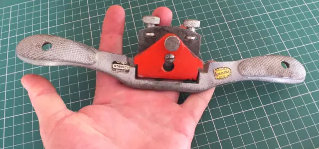 Vintage Stanley Spoke Shave Flat Bottom & Twin Adjusters