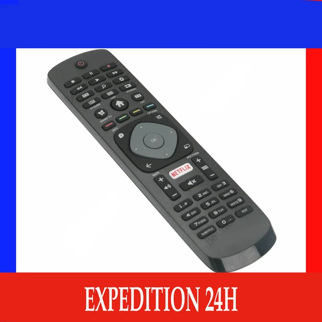Télécommande VINABTY 398GR8BD1NEPHH Pour TV Philips Smart UHD LED – Modèles 40PFT4200, 55PUH4900, Etc.