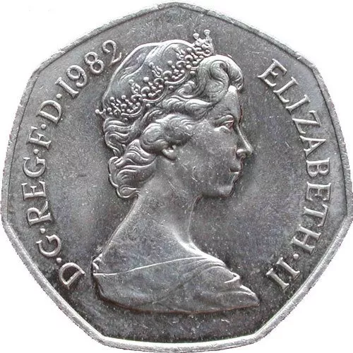 50p 1969 TO 1997 ELIZABETH II  LARGE DECIMAL 50p COINS - CHOICE OF YEAR / DATE 2