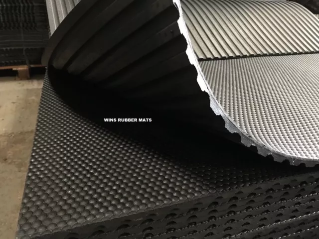 RUBBER GYM MAT Commercial Flooring 12 mm 6 x 4 Foot Hammer Top