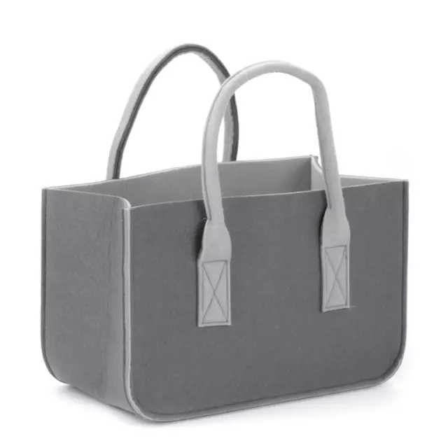 Bolso de Fieltro Sentido Shopper la Compra Leña para Estufa Zeitungs Cesta Gris