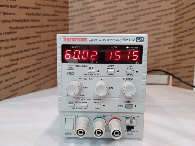 Sorensen XEL 60-1.5P DC Power Supply 60V 1.5A LXI