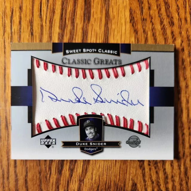 2003 Upper Deck Sweet Spot Baseball HOF Duke Snider Auto Dodgers