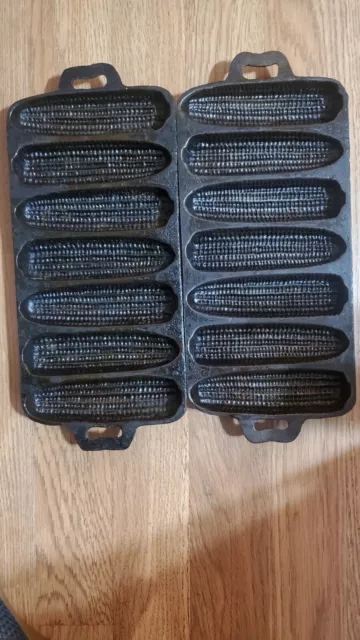 Pair of Vintage BSR Cornbead Cast Iron Pans, 7S!