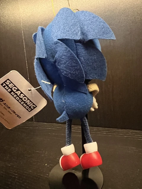 RARE SEGA SONIC the Hedgehog Stringy Sonic Plush with Plastic Shoes and ...