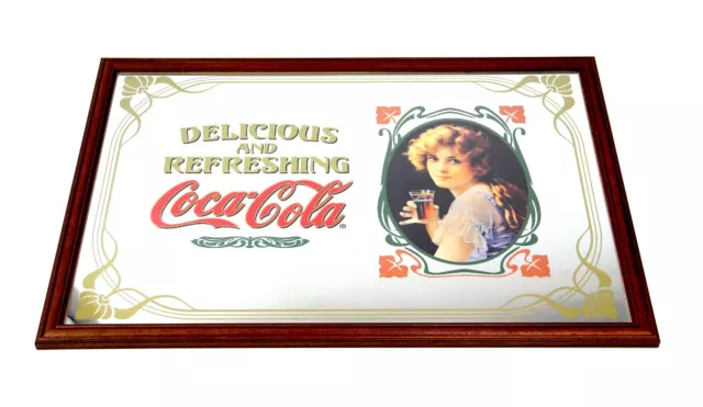 Coca Cola Specchio Vintage Originale per Bar Quadro Pubblicitario da Collezione