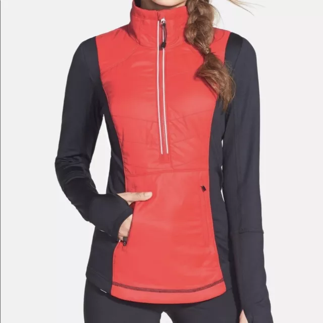 NEW Zella | Red ‘Motion’ Colorblock Half Zip Activewear Jacket NWT $128 Size: S