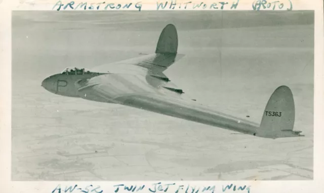 1940s Aeroplane Photo Supply #4676 Armstrong Whitworth flying wing RAF