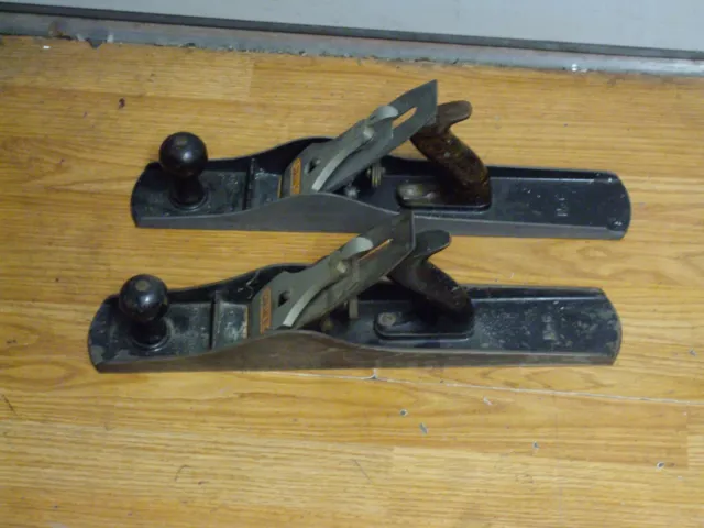2 STANLEY No. 6 PLANES SMOOTH AND CORRUGATED BOTTOMS GOOD USER TOOLS