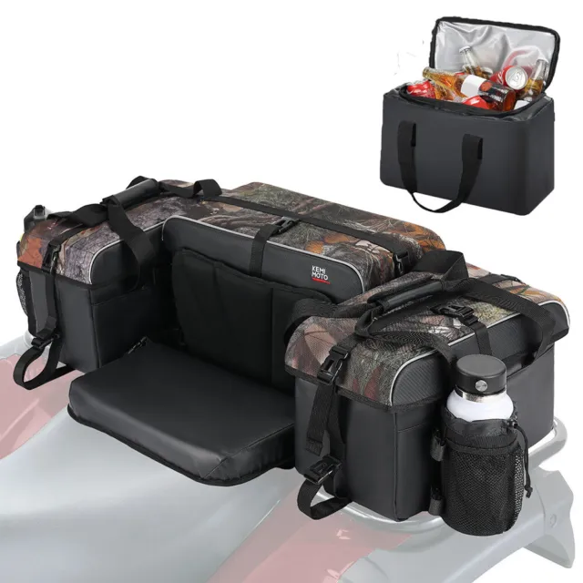 Upgraded ATV Rear Seat Rack Storage Bag w/Cushion Cooler for Polaris Sportsman