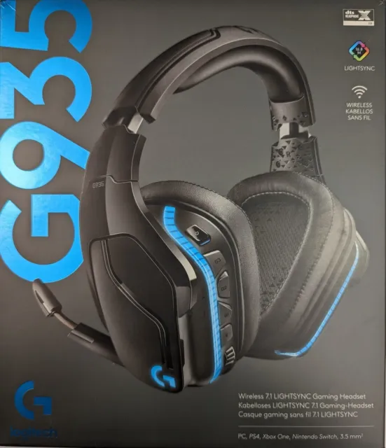 Logitech G935 kabelloses Gaming-Headset mit LIGHTSYNC RGB, 7.1 Surround SoundOVP