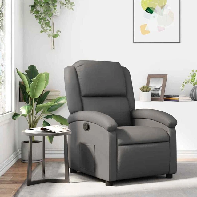 Relaxsessel Sessel Fernsehsessel Liegesessel Ruhesessel Grau Kunstleder vidaXL