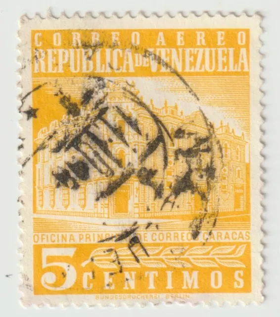 1958 Venezuela - Airmail - Caracas Central Post Office - 5 C Stamp