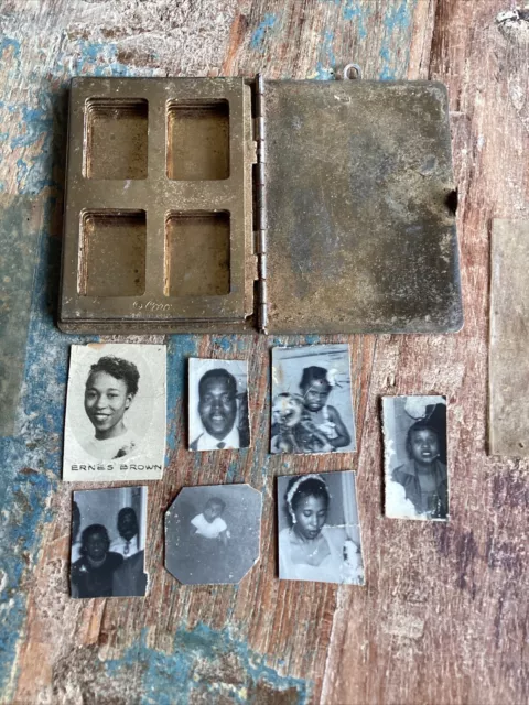 Rare CORO Dreamboat Mini Photo Album Locket Book Pendant Vintage Black Americana