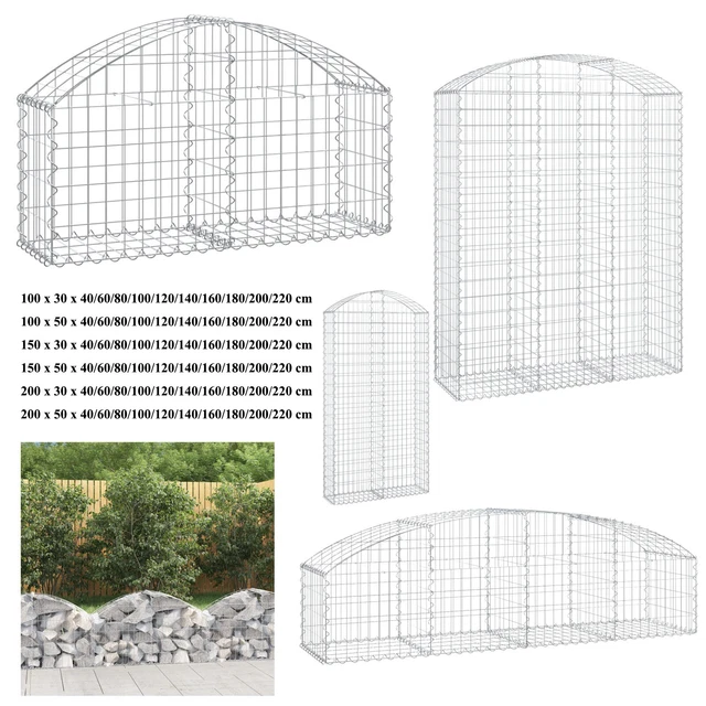 Gabionen Steinkorb Steingabionen Drahtzaun Säule Gabionenkorb mit Hochbogen Wand
