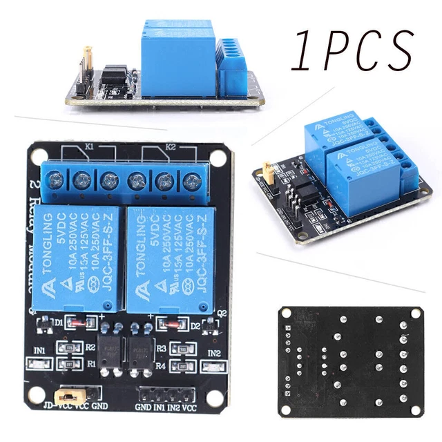 5V TWO 2 Channel Relay Module With optocoupler For PIC AVR DSP ARM For ...