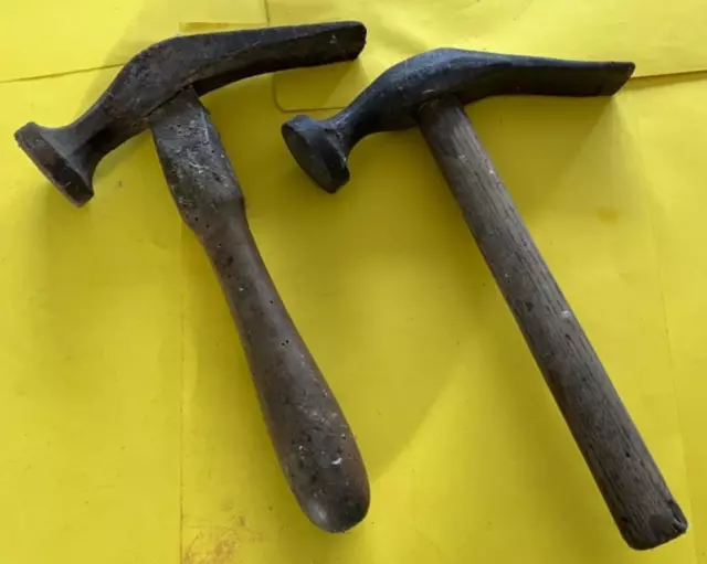 2 Antik Schusterhammer um 1900 22-15cm Werkzeug Handwerk Sammlerstücke Deko Holz