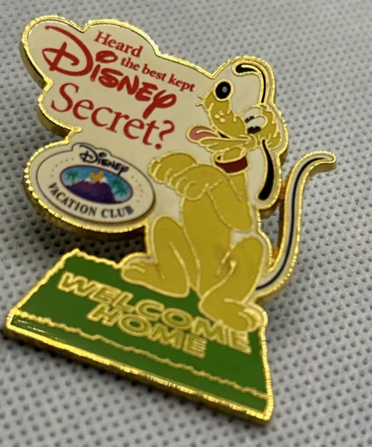 Disney Trading Pin Vacation Club Best Kept Disney Secret Welcome Home Pluto 2006