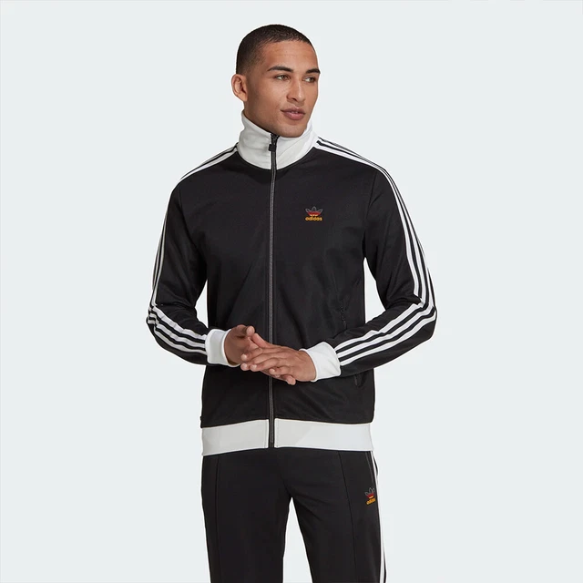 Adidas Originals Beckenbauer Pista Giacca da Uomo Nero/Bianco/Squadra