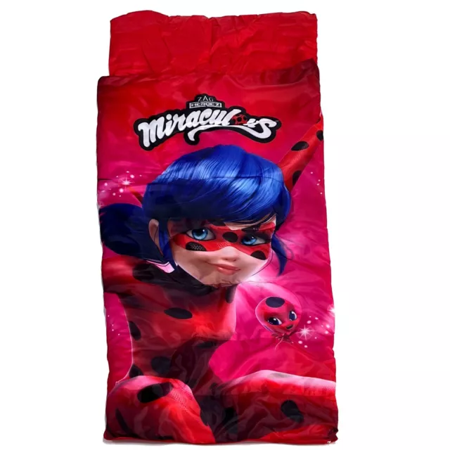 Saco de Dormir MIRACULOUS LADYBUG 140 x 70cm Manta Acampada Guardería Niños