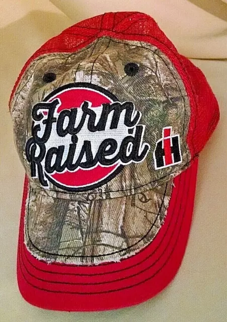 International Harvester Hat Toddler Youth Farm Raised Ih Cnhi Ind Red Camo Guc.