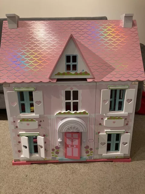 Deluxe rosebud doll's house with furniture discount