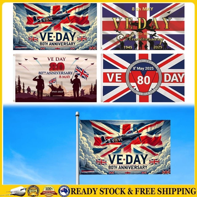 2025 VE DAY 80th Anniversary Flag VE Day Flag 80th Anniversary 2025 ...