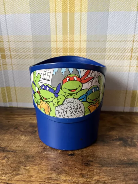 Vintage 1990 Teenage Mutant Ninja Turtles Storage Bin Classic Artwork TMNT