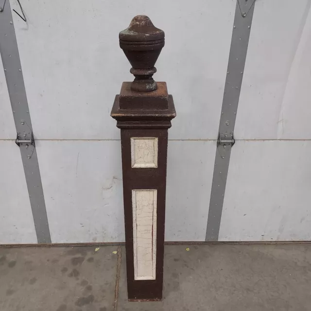 ANTIQUE VICTORIAN WOODEN NEWEL POST BALL FINIAL COLUMN Architecture Salvage