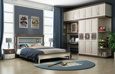 Juego completo de dormitorio cama mesita de noche cómoda 6 piezas diseño madera muebles juegos