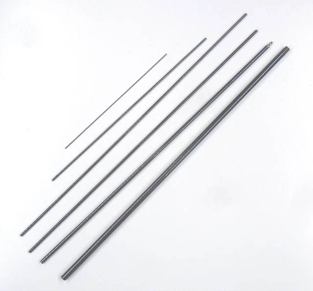 12 Tempered Blue Steel Wire Pivots Clock Repair Pivot Pinions Staff 2.2 - 3.95mm - Foto 10