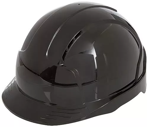 JSP EVOLite Lightweight ABS Safety Helmetmid Peak Wheel Ratchet, Vented, Black