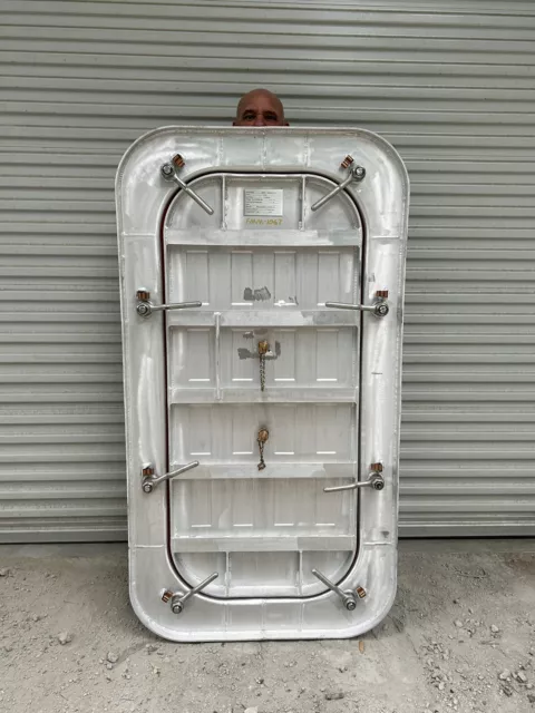 US Navy Ship Hatch Scuttle Door, Aluminum, Can ship, 67”x36”