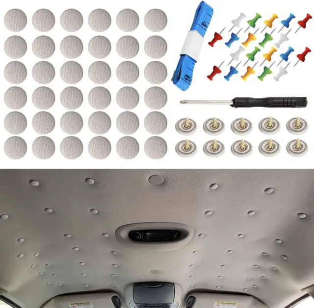 KIT 60 BOTTONI universali per riparazione cielo auto Rivetti bottoni  automatici EUR 19,99 - PicClick IT