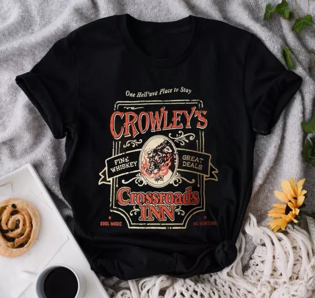 Crowley's Crossroads Inn Funny Supernatural Winchester Brothers Gifts T-Shirt