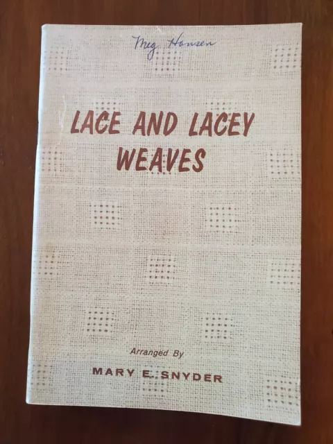 Patrones textiles de tejido de encaje y encaje de Mary Snyder 1960 PB