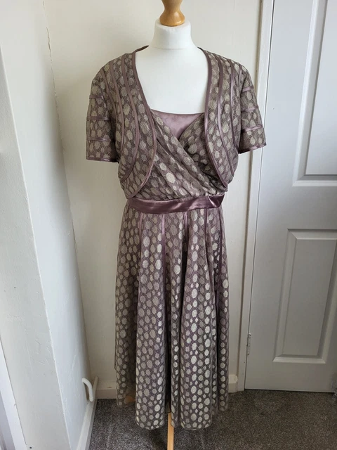 Abito e bolero in pizzo JACQUES VERT taglia 20 - madre della sposa / ospite