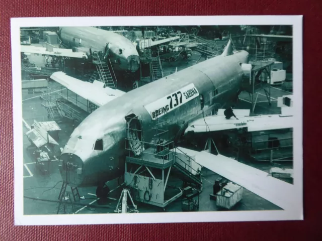 Carte Postale Aviation Post Card Sabena Belgian Airlines Boeing 737 Airliner