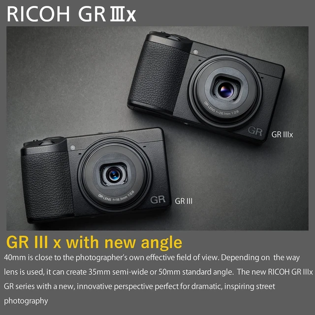 Ricoh GR IIIx, Black, Digital Compact Camera with 24MP APS-C Size CMOS Sensor 3