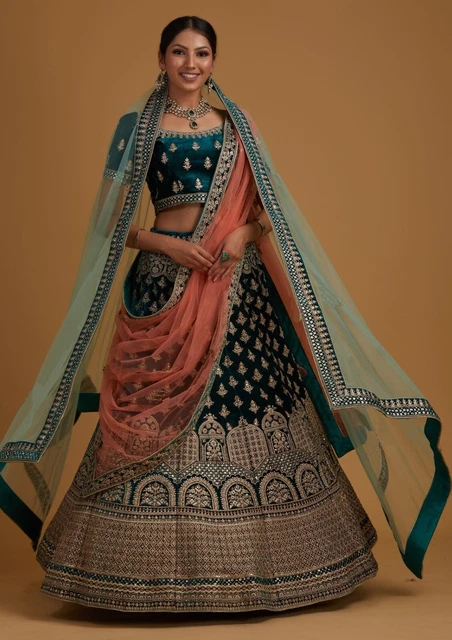 Lengha Latest Designer Wedding Party Wear Traditional Design Embroidered For Her