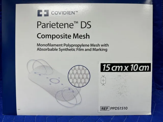COVIDIEN PPDS1510 Parietene DS Composite Mesh 15cm X 10cm, NEW IN BOX